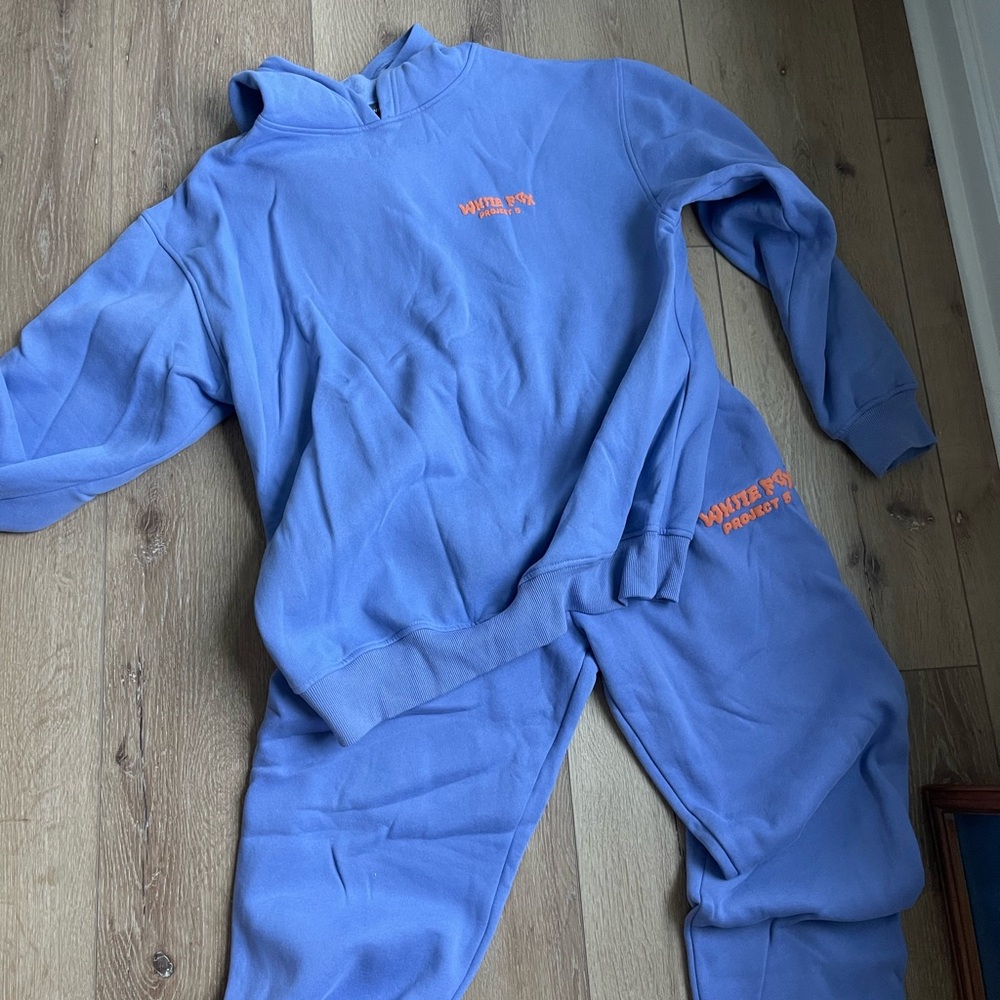 White Fox Boutique Purple/Orange Hoodie & Sweatpants Set